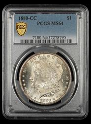 1880 CC $1 PCGS MS64