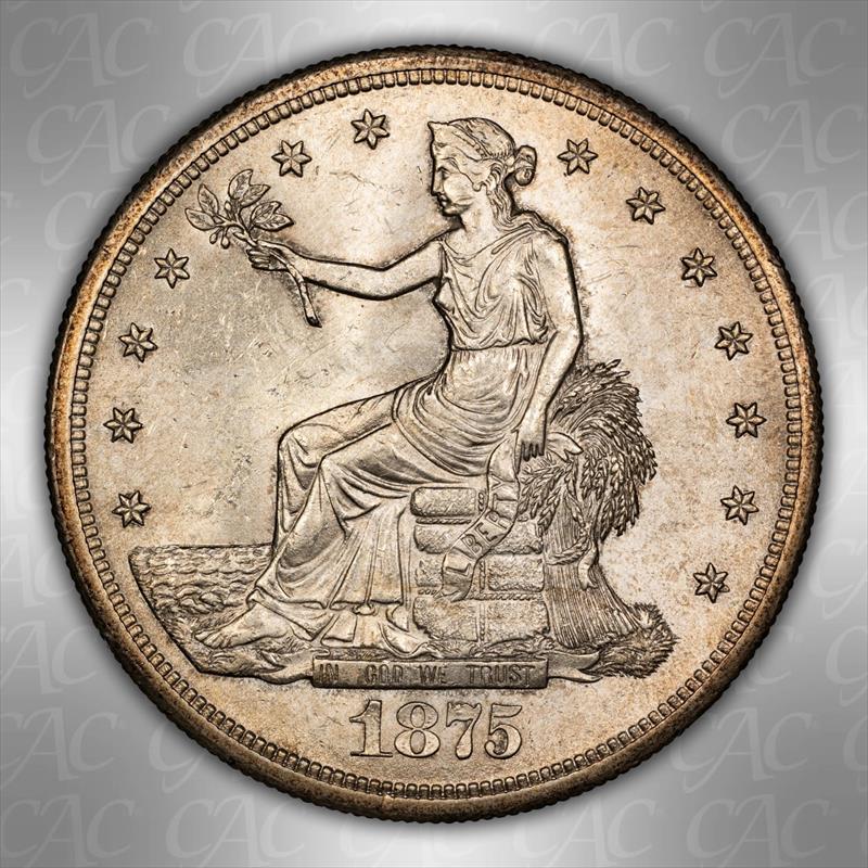 1875-S Trade $1 CACG MS 62 