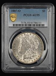 1887-O $1 PCGS AU-55