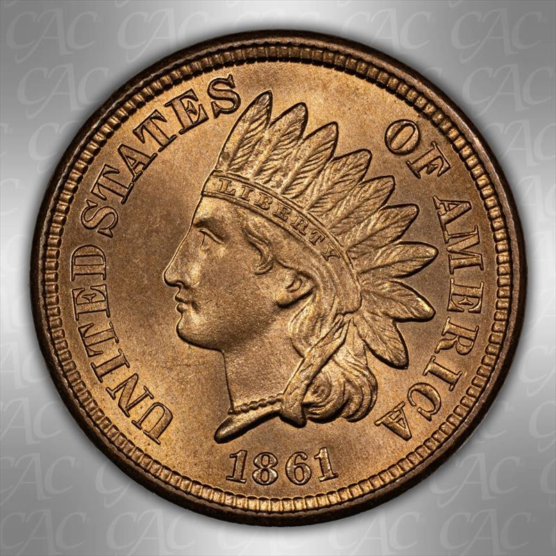 1861 1C CACG MS 66 