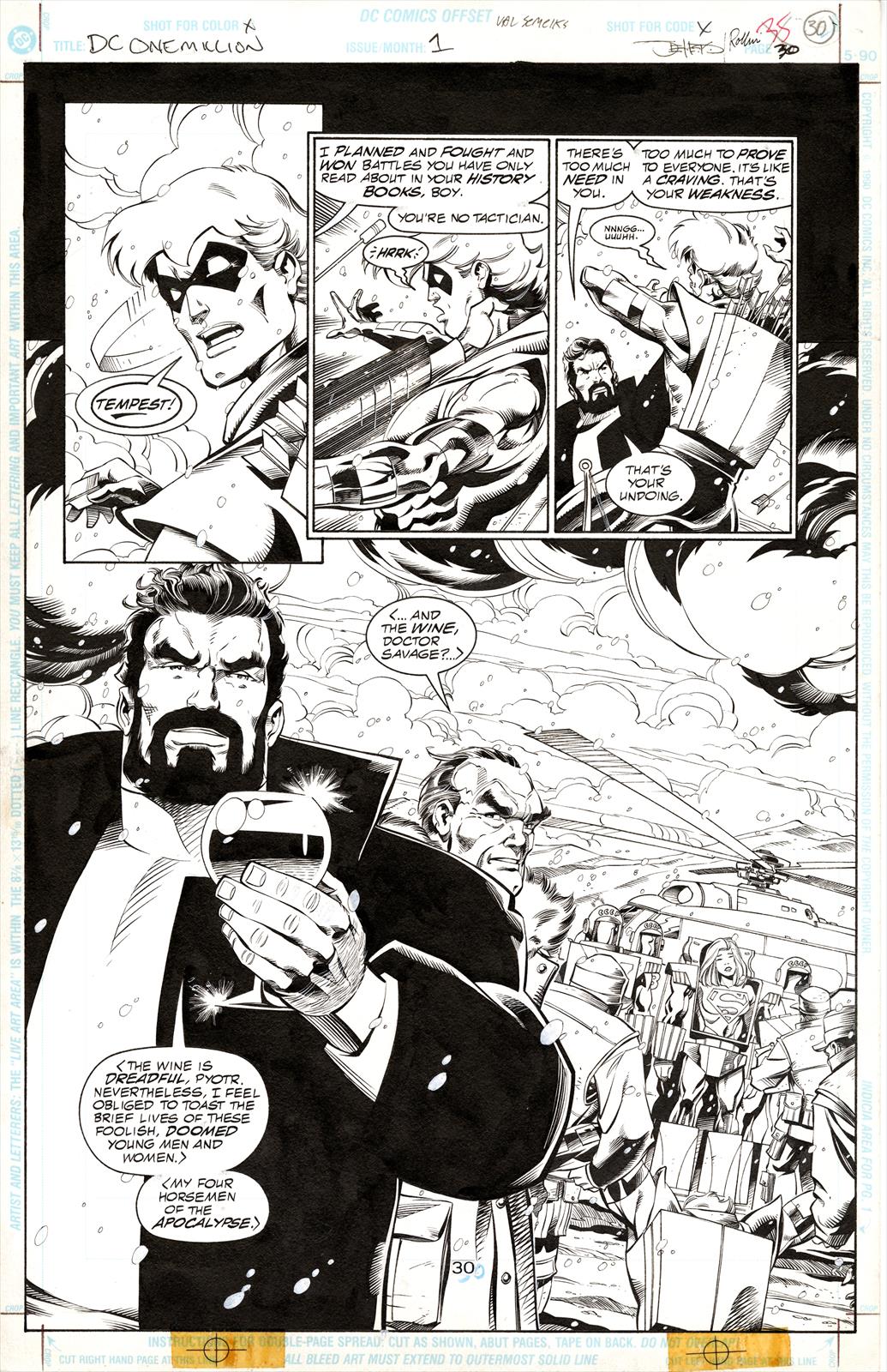 DC One Million #1 Page 30 Artist:  Val Semeiks (Penciller) ,  Prentis Rollins (Inker) Media Type: Pen and Ink Art Type: Interior Page 