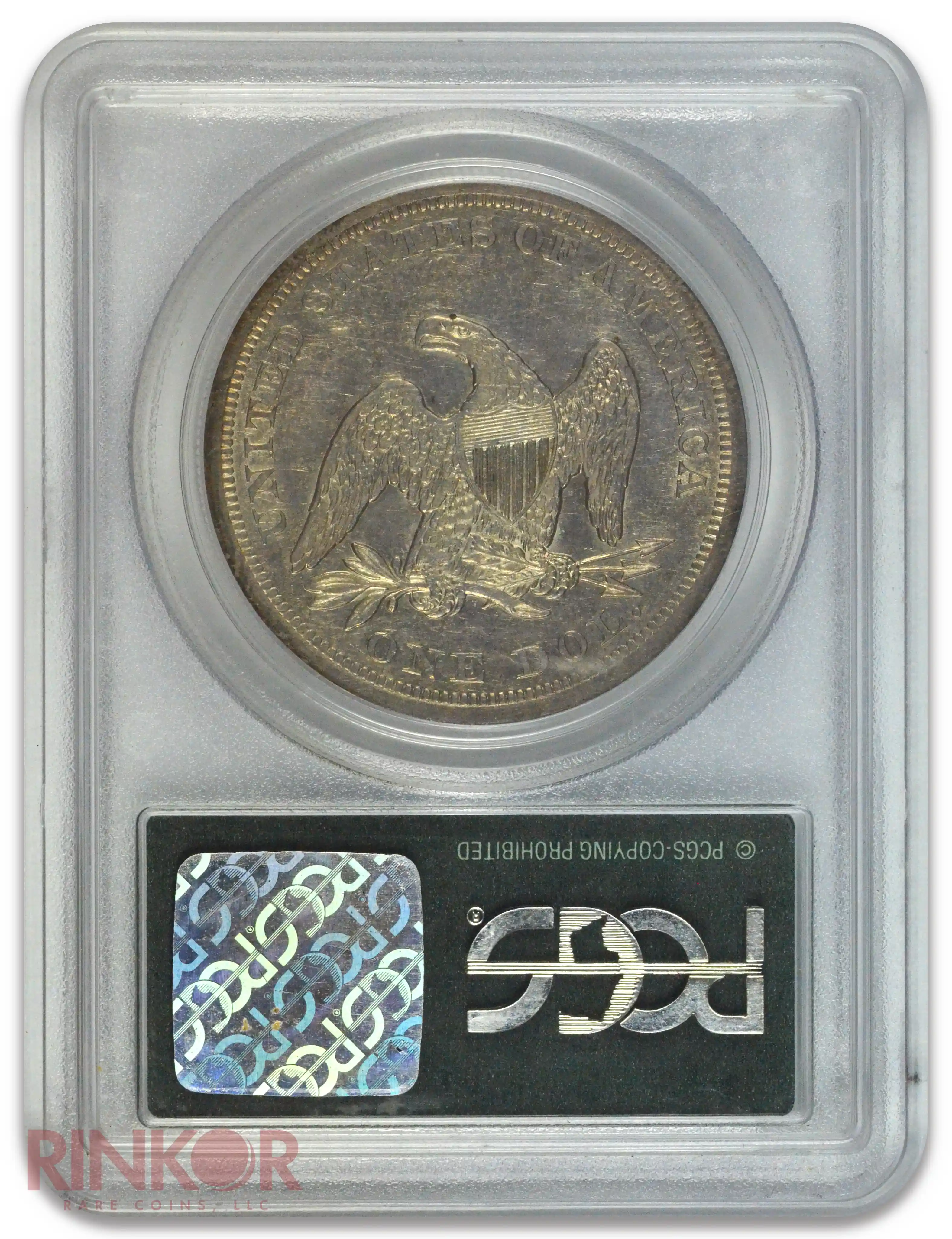 1843 $1 Seated Dollar PCGS AU-50