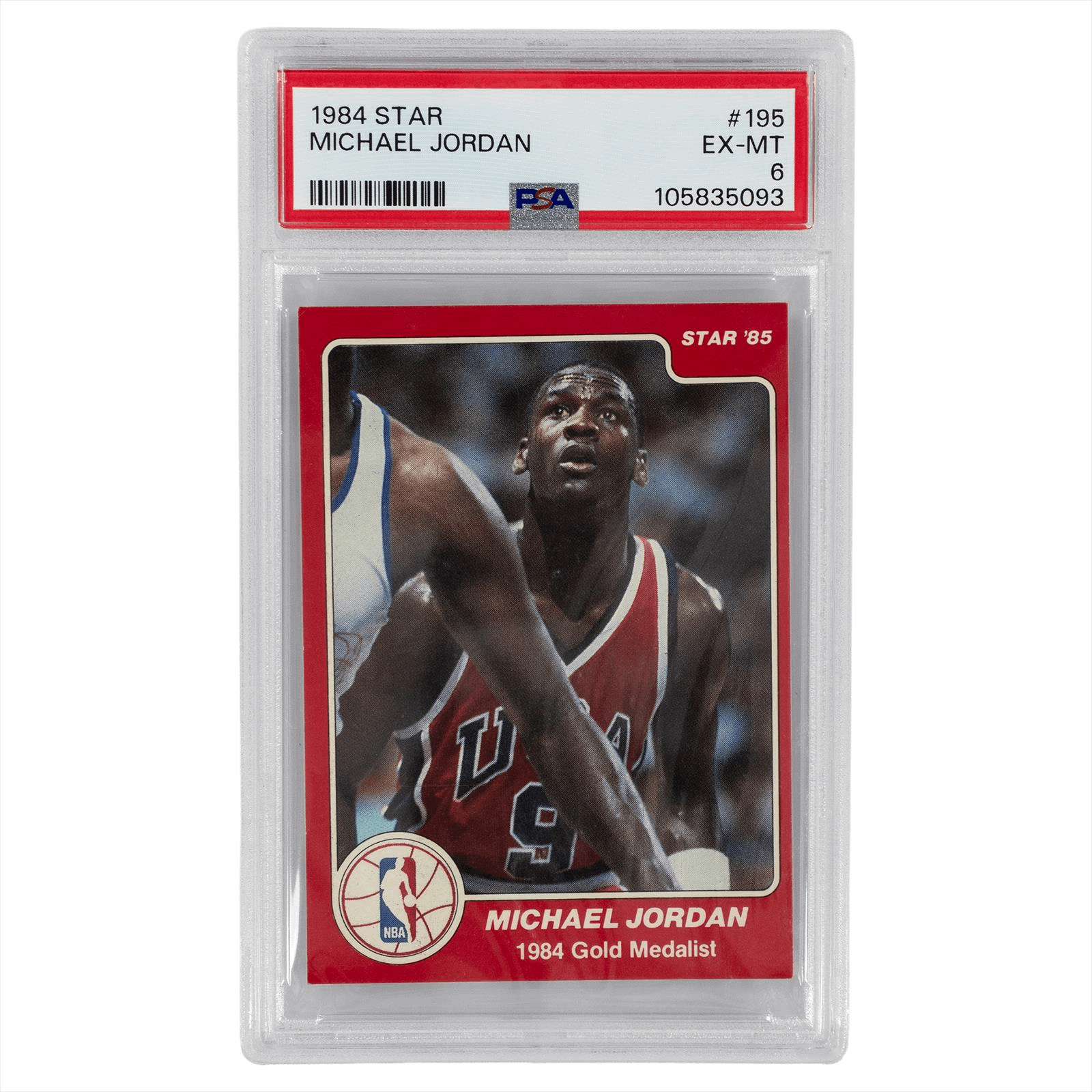 1984 Star Michael Jordan #195 PSA EX-MT 6