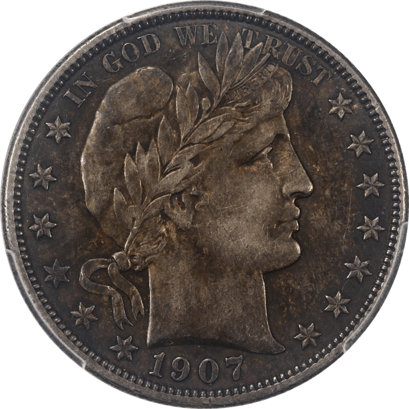 1907-O Barber Half Dollar 50cPCGS AU55 - Nice Original Toned Coin