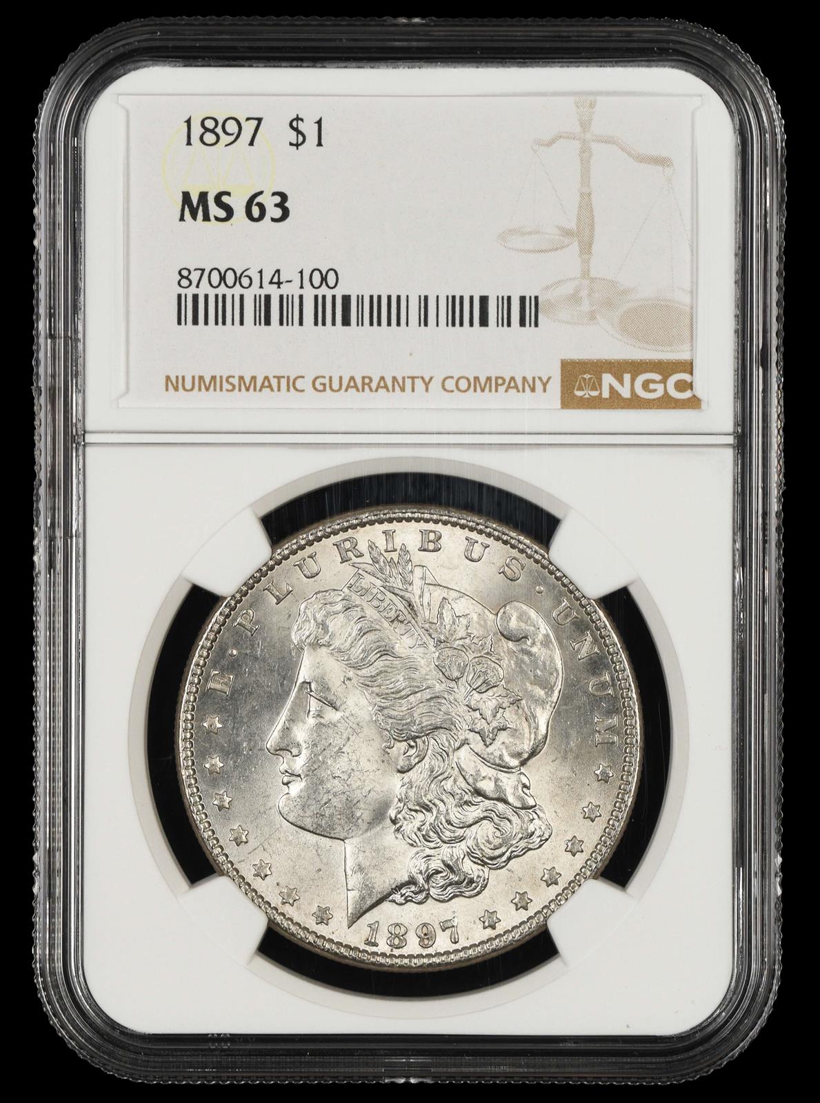 1897 $1 NGC MS 63 