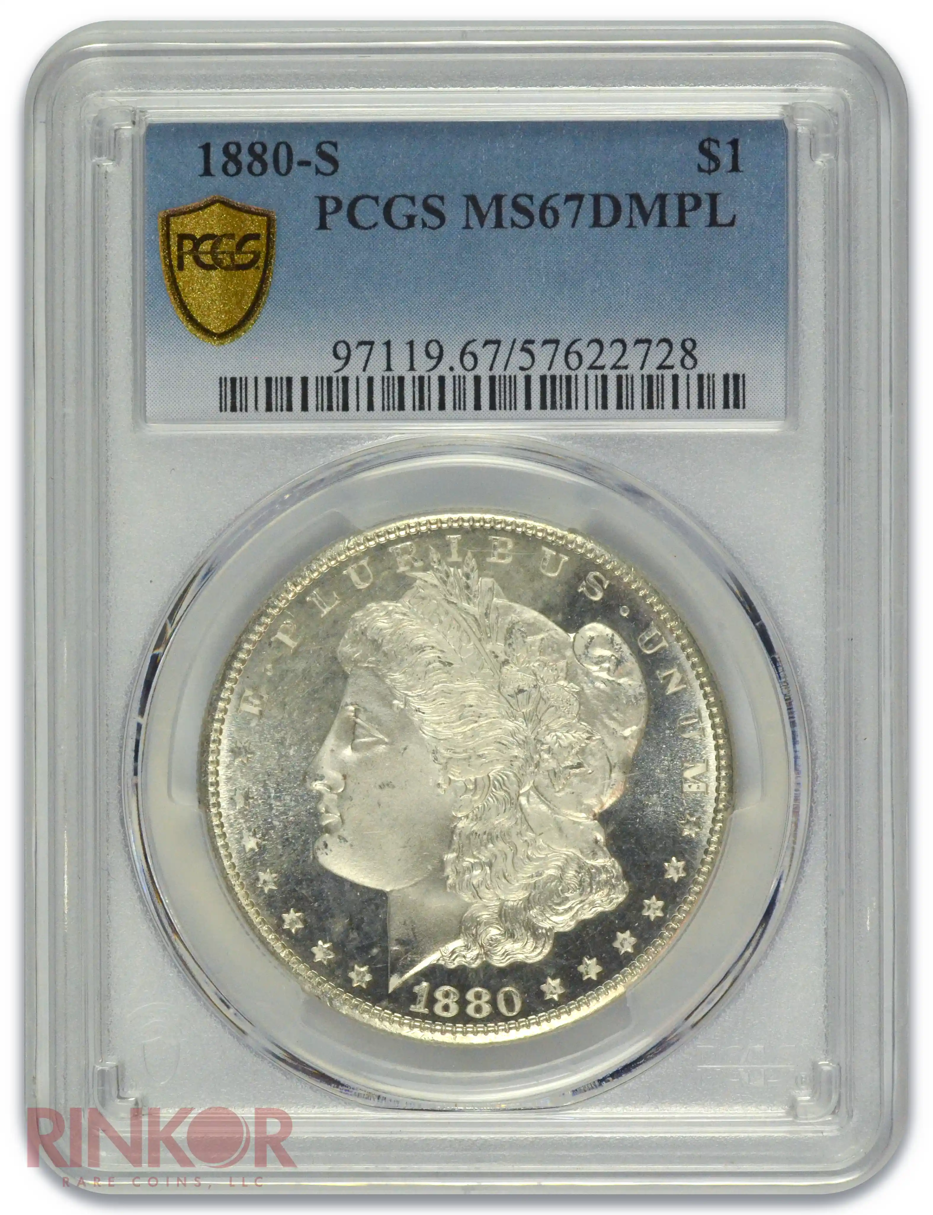 1880-S $1 Morgan Dollar PCGS MS 67 DMPL