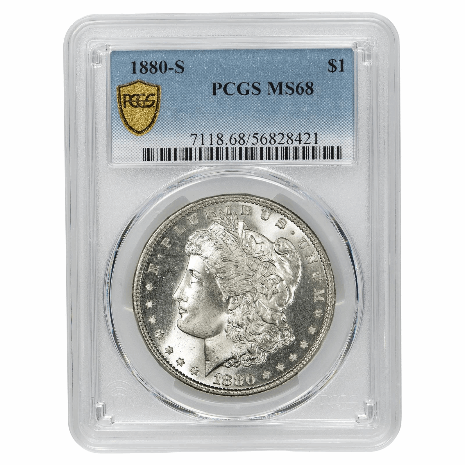 1880-S Morgan Silver Dollar $1 PCGS MS 68
