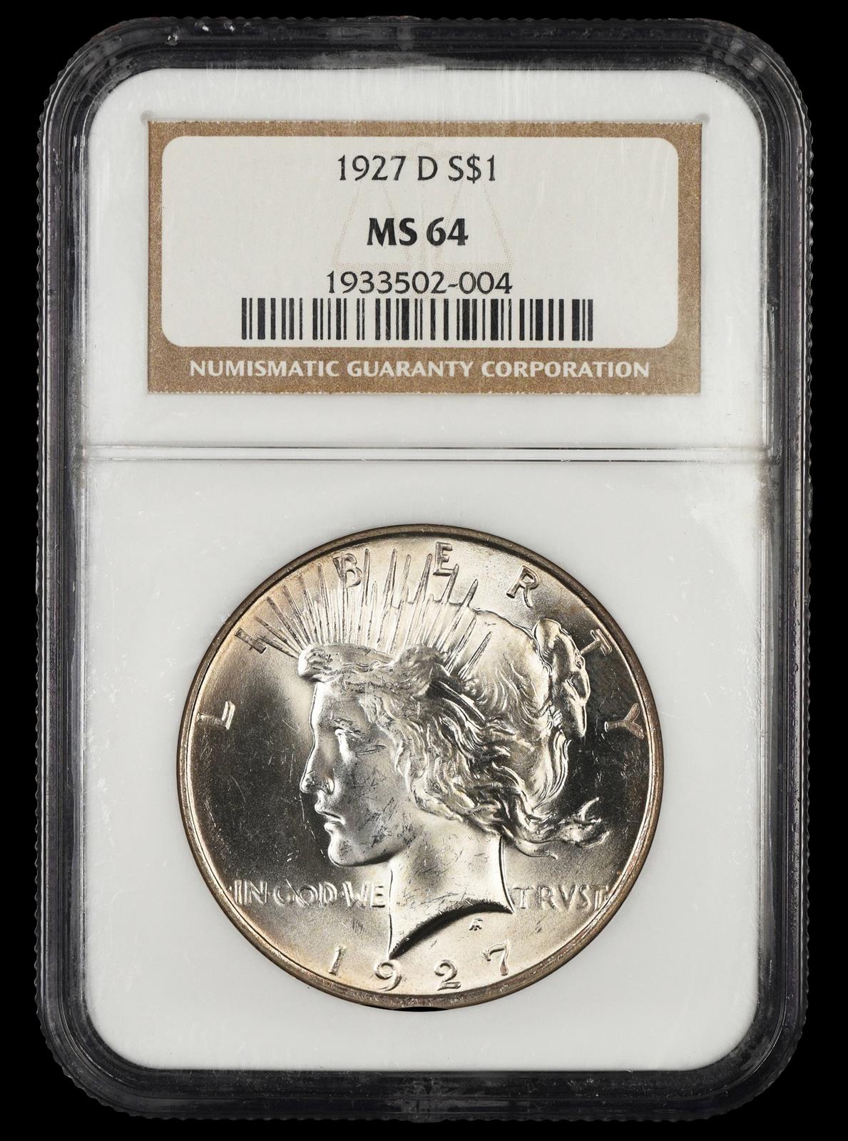 1927 D $1 NGC  MS64