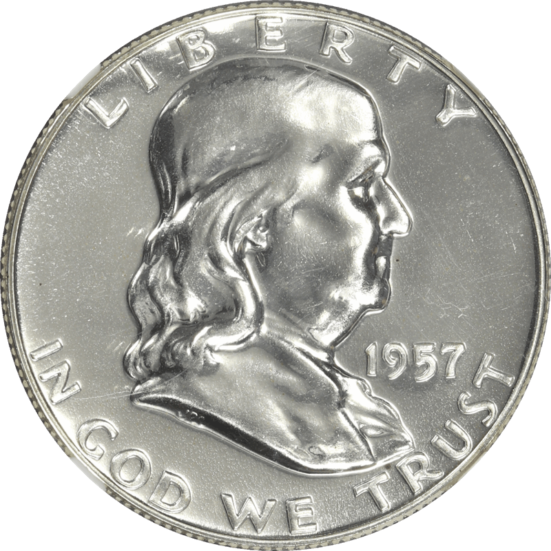 1957 Franklin Half Dollar 50C NGC PF 68