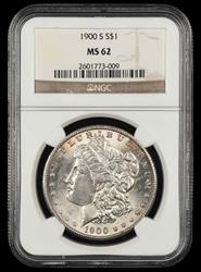 1900 S $1 NGC MS 62