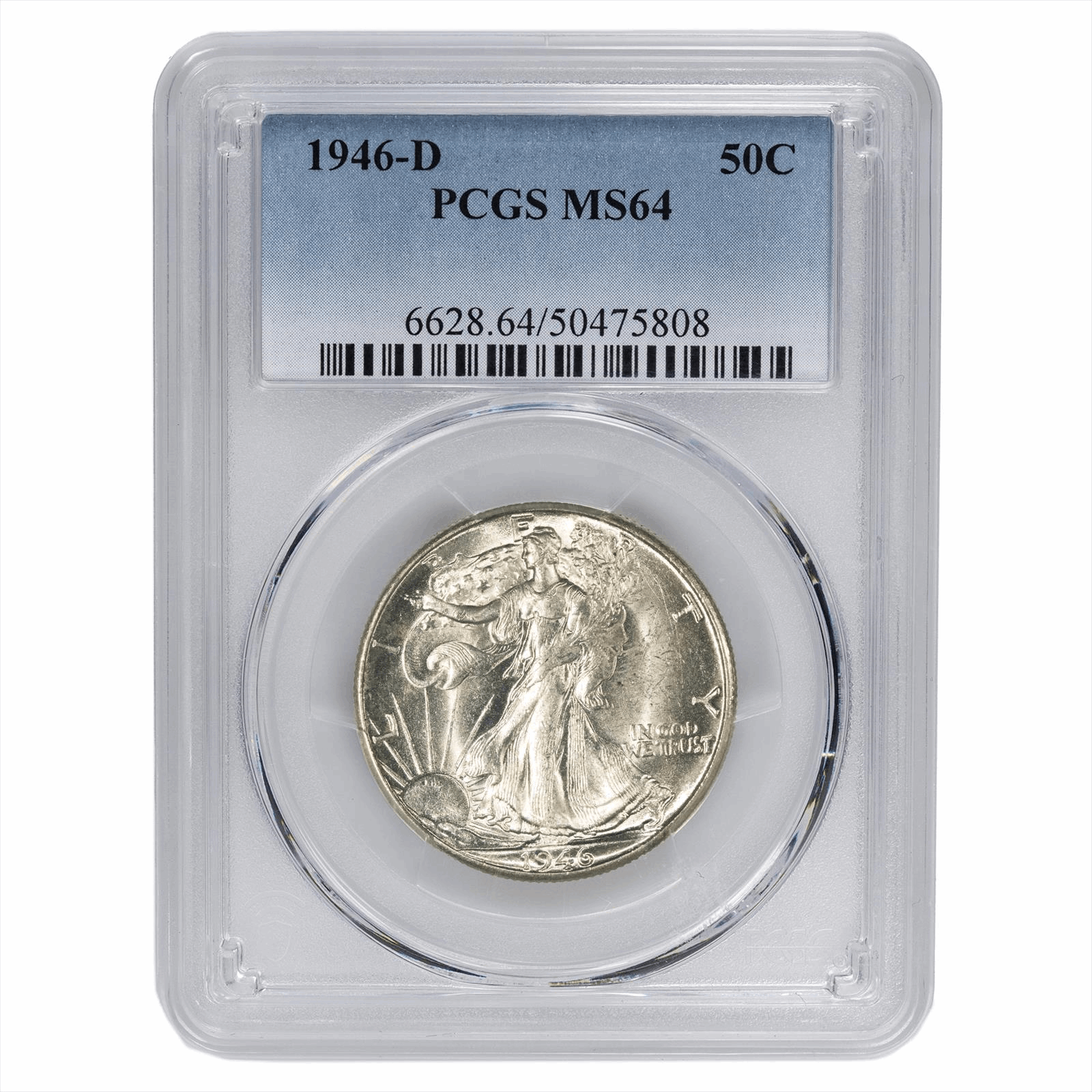 1946-D Walking Liberty Half Dollar 50C PCGS MS 64