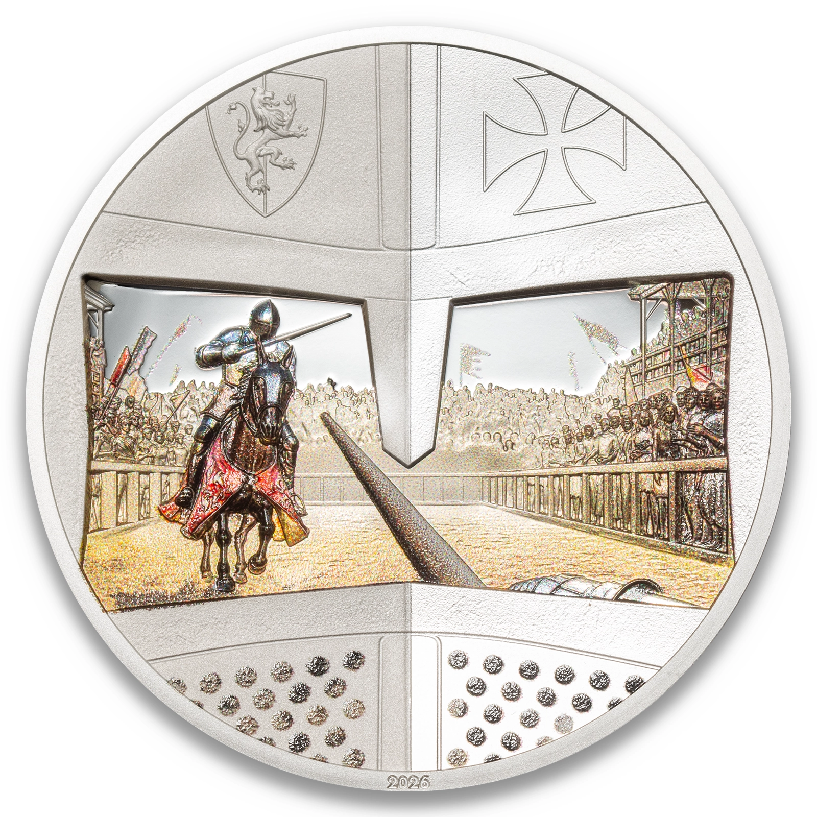 2026 Cook Islands Knight Games - Jousting 1oz Silver Coin Ultra High Relief