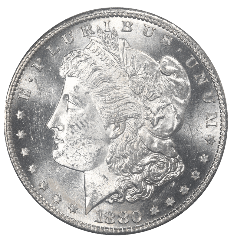 1880-S Morgan Silver Dollar, $1,  Choice Uncirculated - Nice Original Coin 