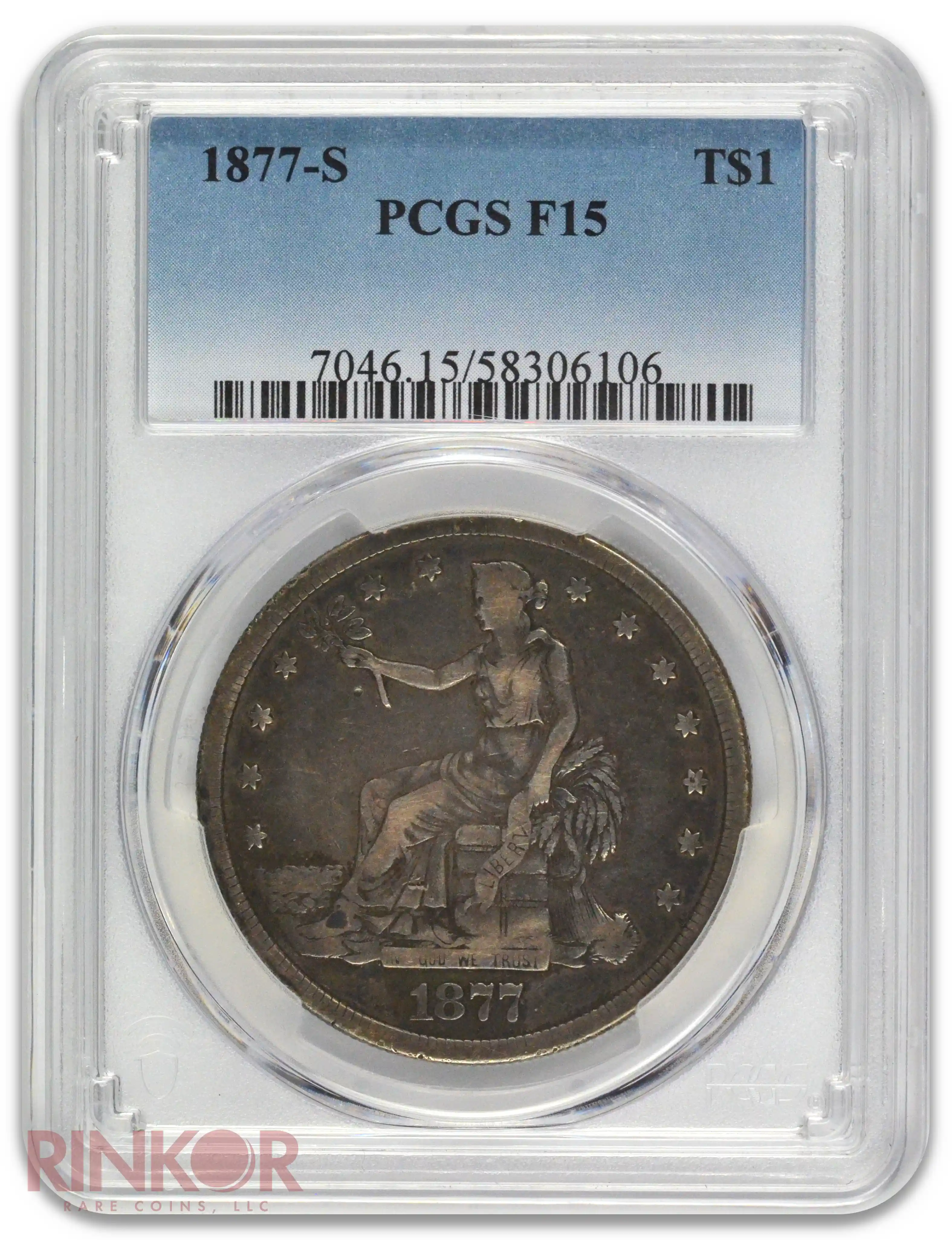 1877-S $1 Trade Dollar PCGS F-15