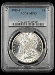 1889 S $1 PCGS  MS63