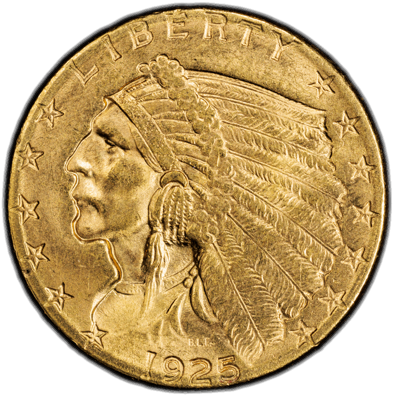 1925-D $2.50 PCGS MS 64 CAC