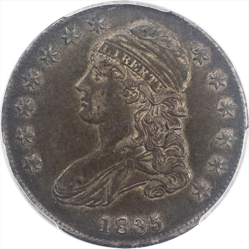 1835 Capped Bust Half Dollar, PCGS EF 45 - Nice Original Coin 
