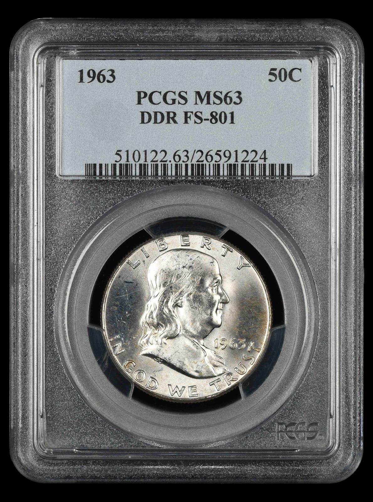 1963 50C PCGS DDR FS-801 MS 63