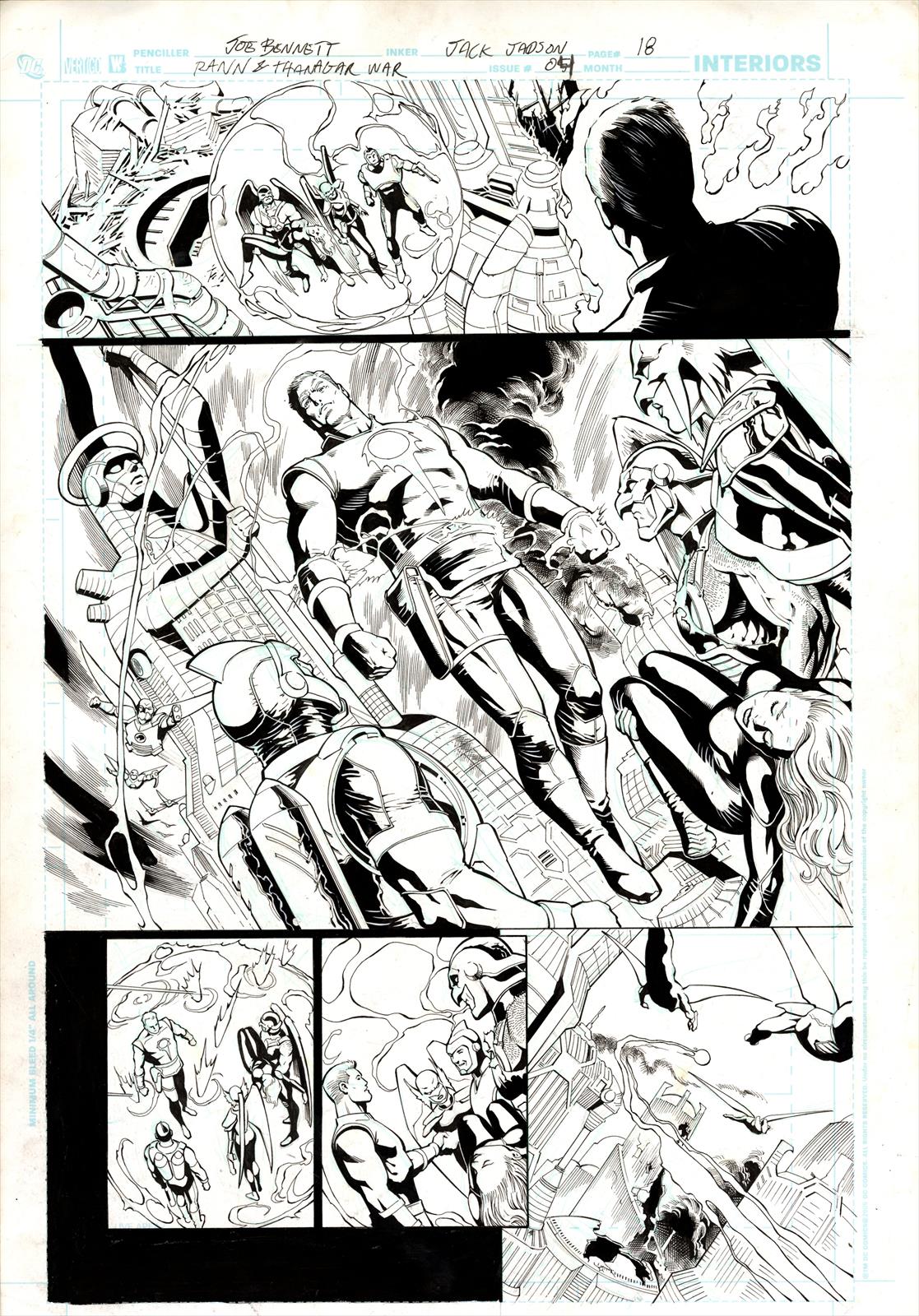 Rann/Thanagar War #5 Page 18 Artist:  Joe Bennet (Penciller) ,  Jack Jadson (Inker) Media Type: Pen and Ink Art Type: Interior Page 