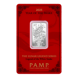 10 GRAM SILVER BAR PAMP LUNAR WHITE SNAKE 