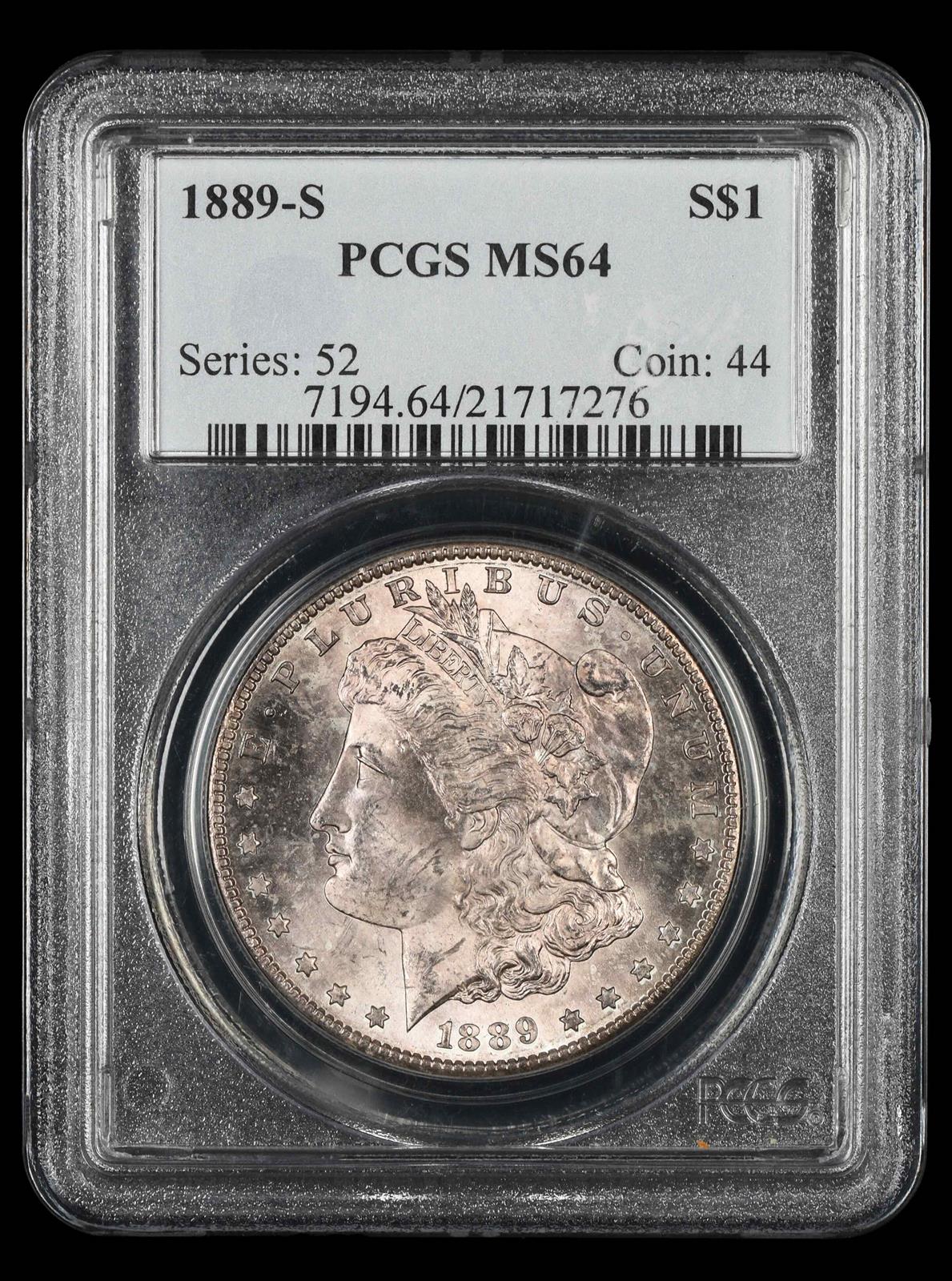 1889-S $1 PCGS MS 64