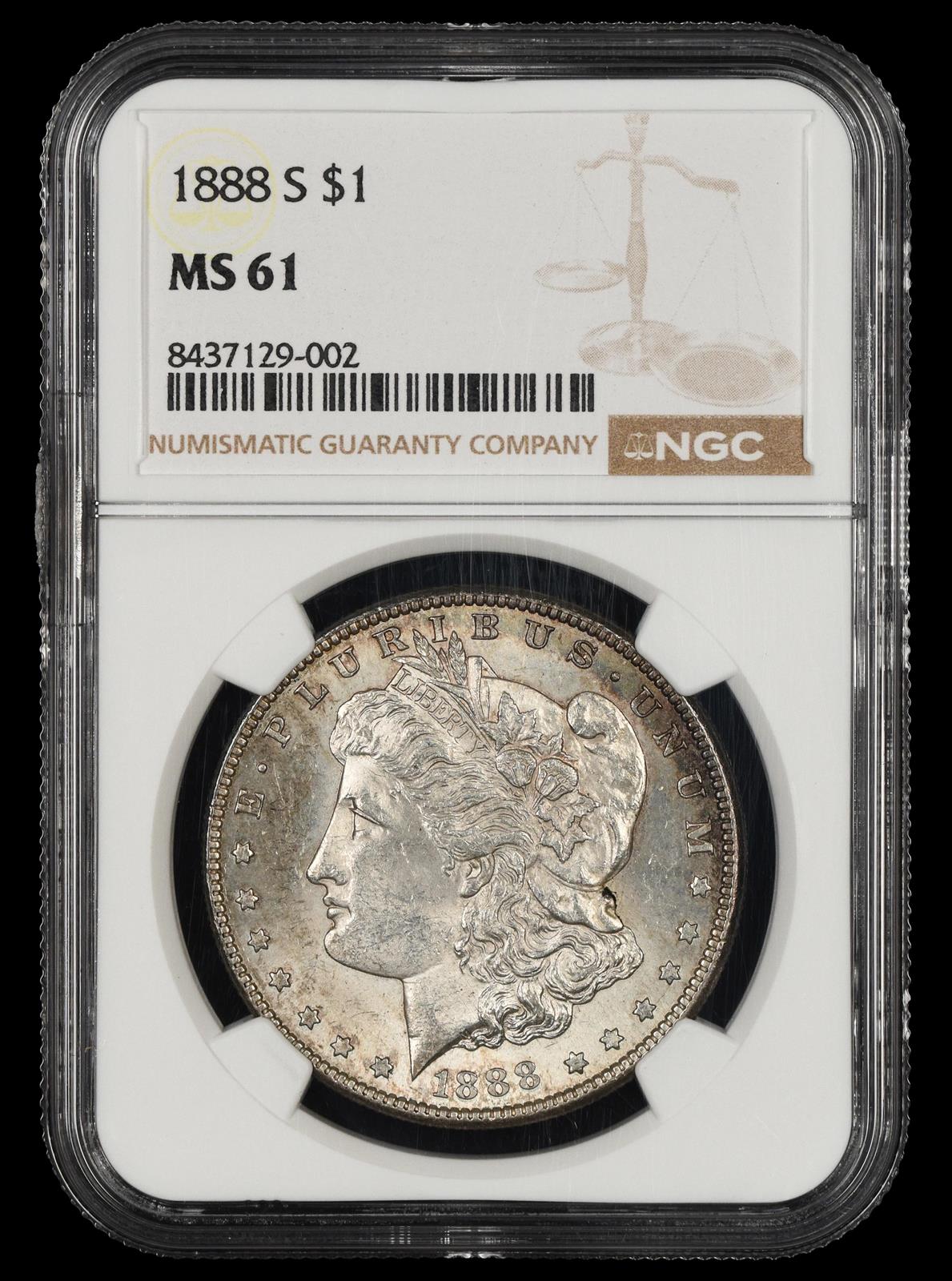 1888 S $1 NGC MS61