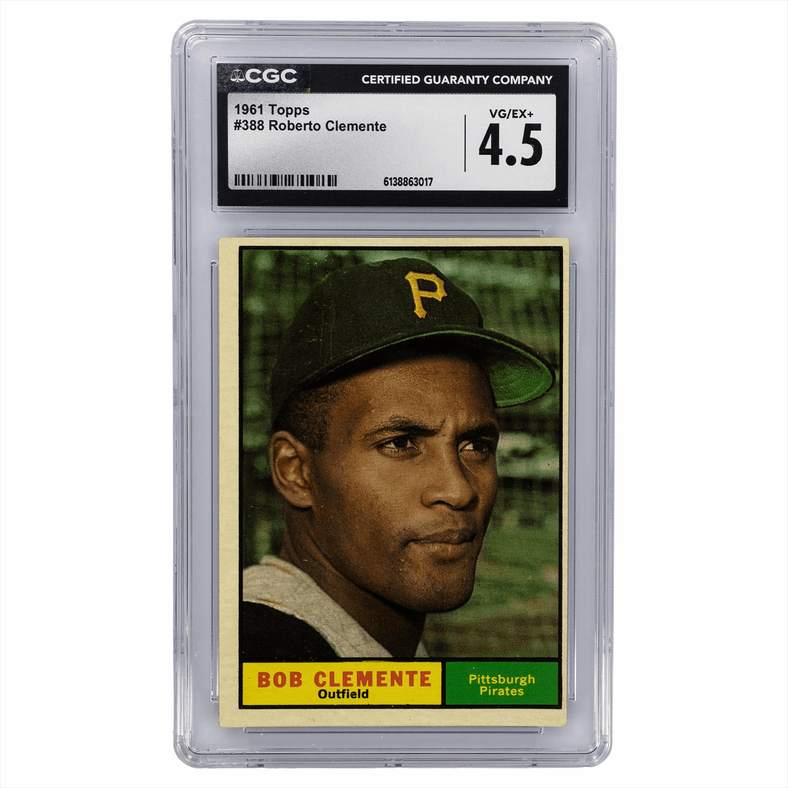 1961 Topps Roberto Clemente #388 CGC VG/EX+ 4.5