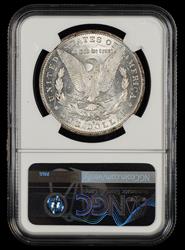 1879 O $1 VAM 4 O/Horizontal O Top 100 Bill Fivaz Signature Label NGC AU-58