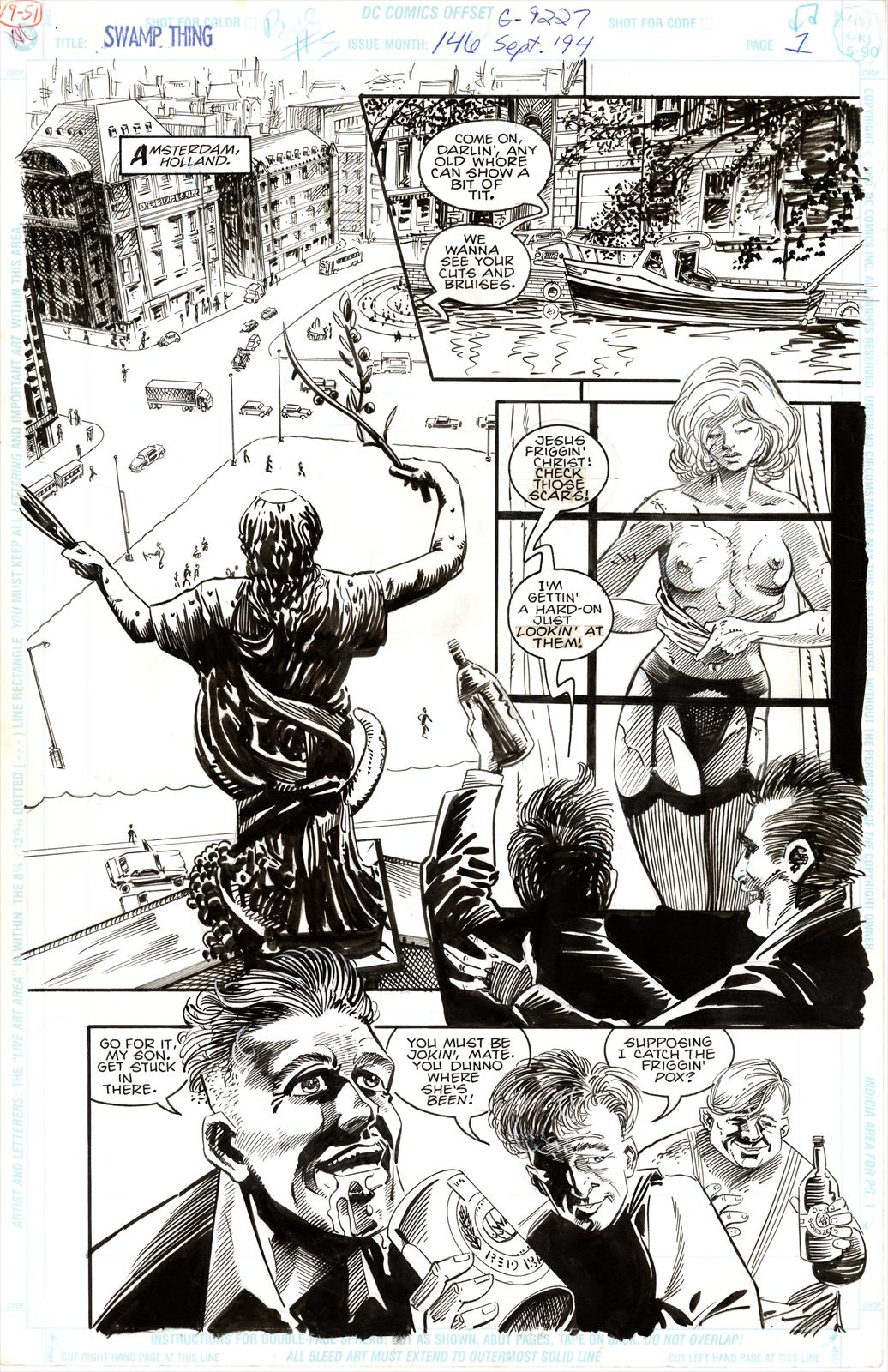 Swamp Thing # 146 Page 1 Artist:  Phil Hester (Penciller) ,  Kim DeMulder (Inker) Media Type: Pen and Ink Art Type: Interior Page 