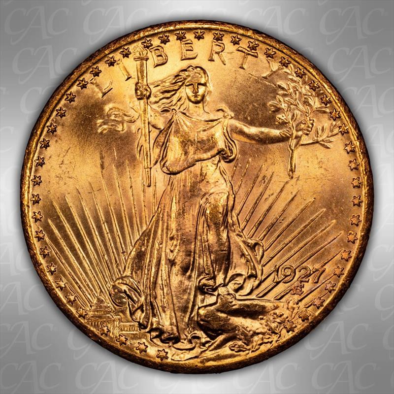 1927 $20 PCGS MS 66