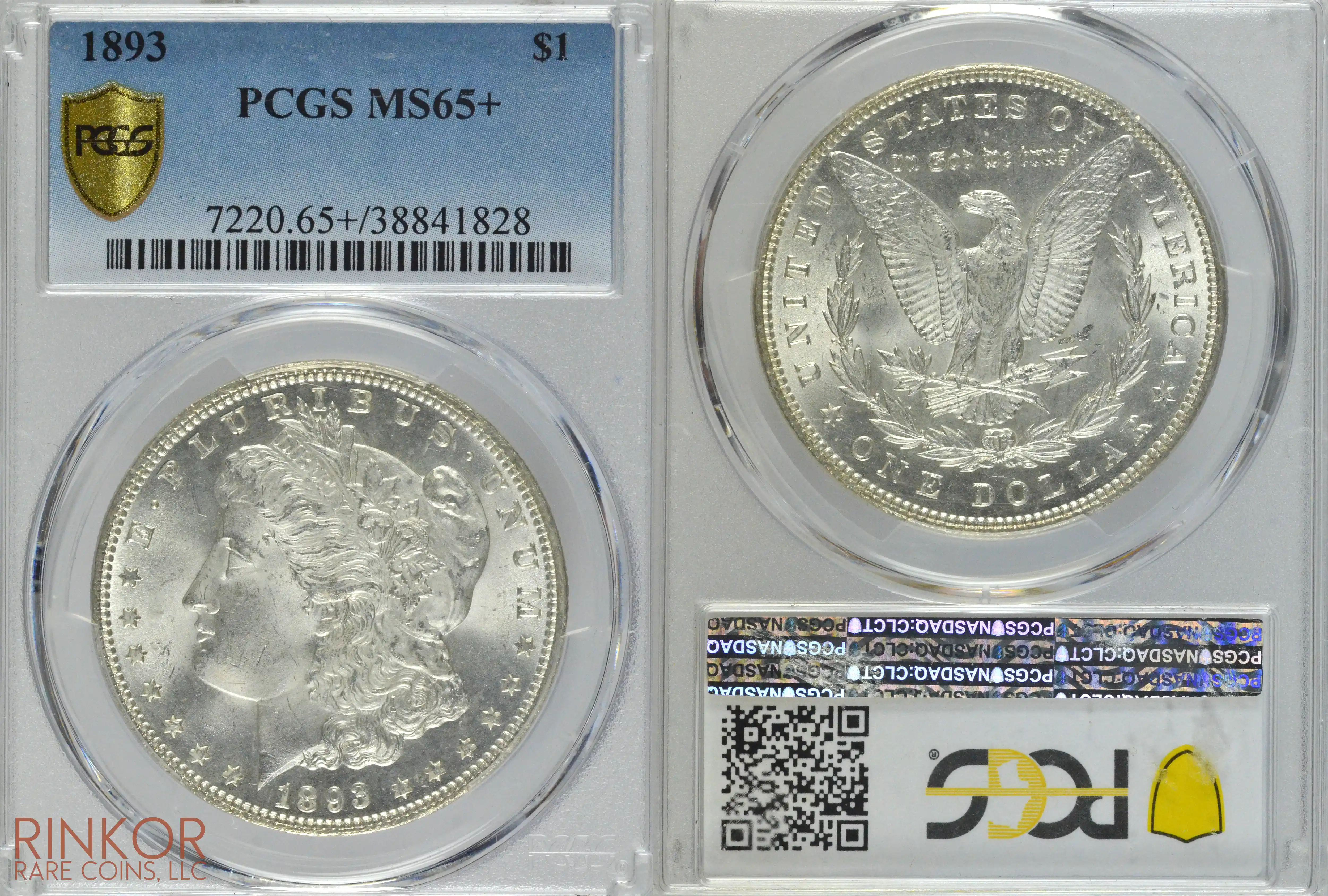 1893 $1 PCGS MS 65+