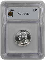 1940 Quarter  ICG  MS 67