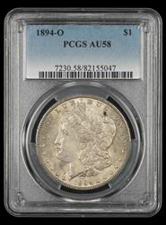 1894-O $1 PCGS AU-58