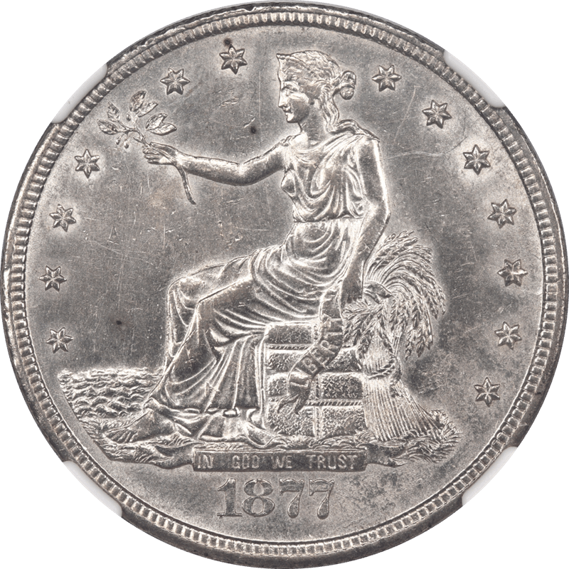 1877-CC US Silver Trade Dollar $1 NGC AU 55 Carson City Trade Dollar
