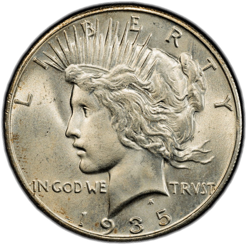 1935-S $1 PCGS MS 65 CAC