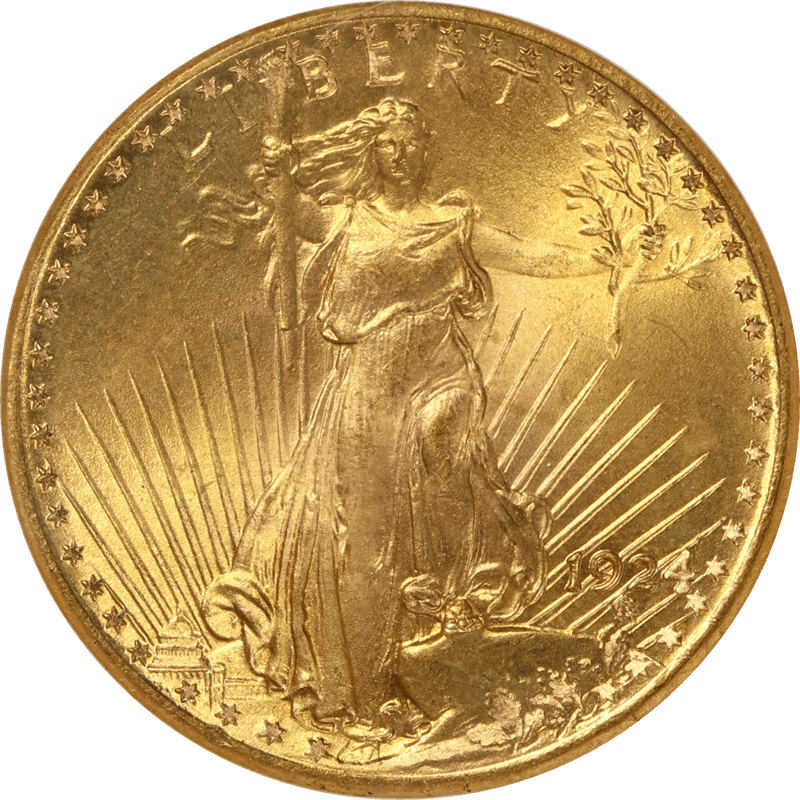 1924 St. Gaudens $20 Gold Double Eagle NGC MS 67 Frosty PQ+ Iridescent Stunner