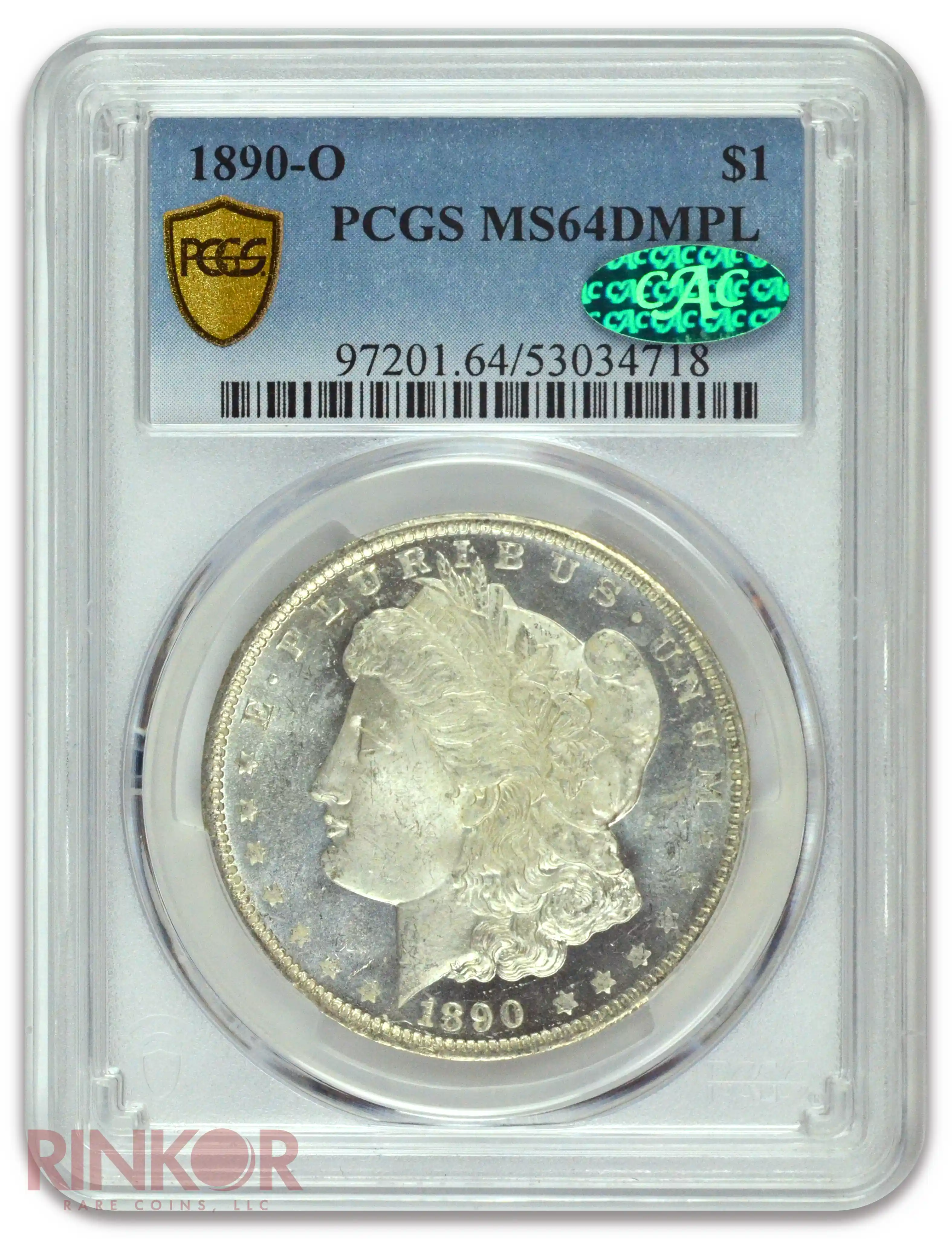 1890-O $1 Morgan Dollar PCGS MS 64 DMPL CAC