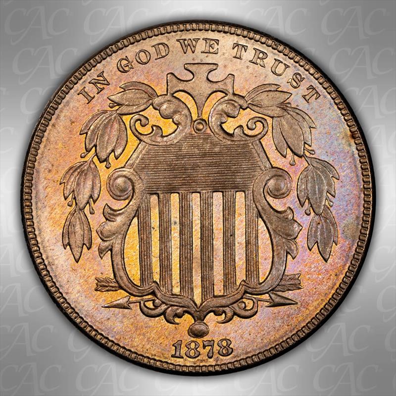 1878 5c CACG PR 67