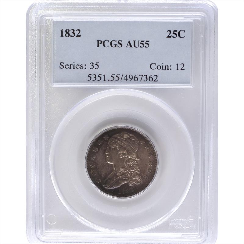 1832 25c Capped Bust Quarter PCGS AU55 