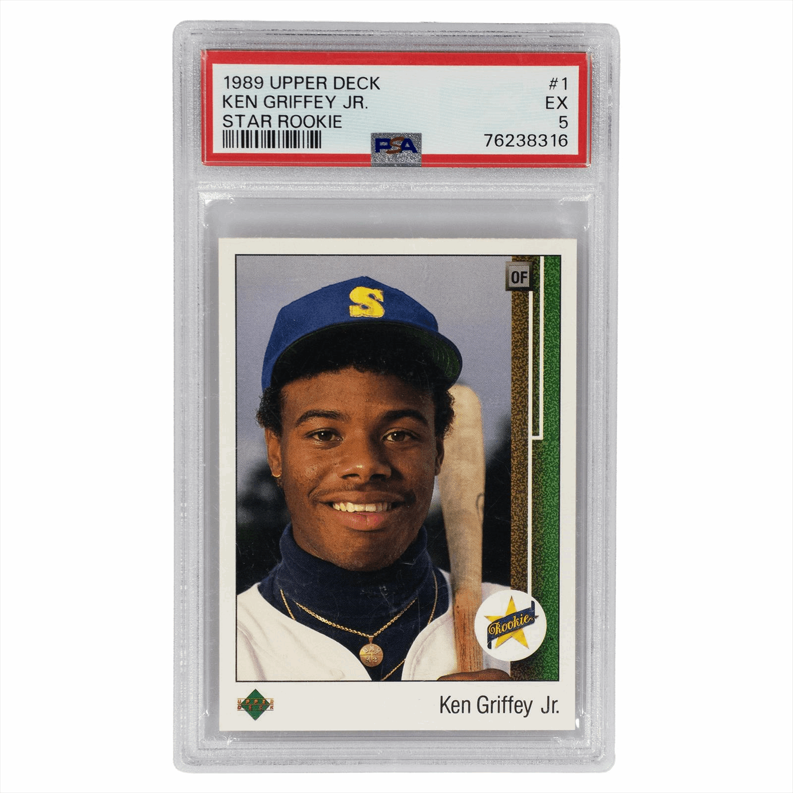 1989 Upper Deck Ken Griffey Jr Star Rookie #1 PSA EX 5