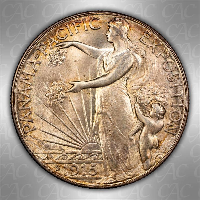 1915-S 50C Panama-Pacific CACG MS 65