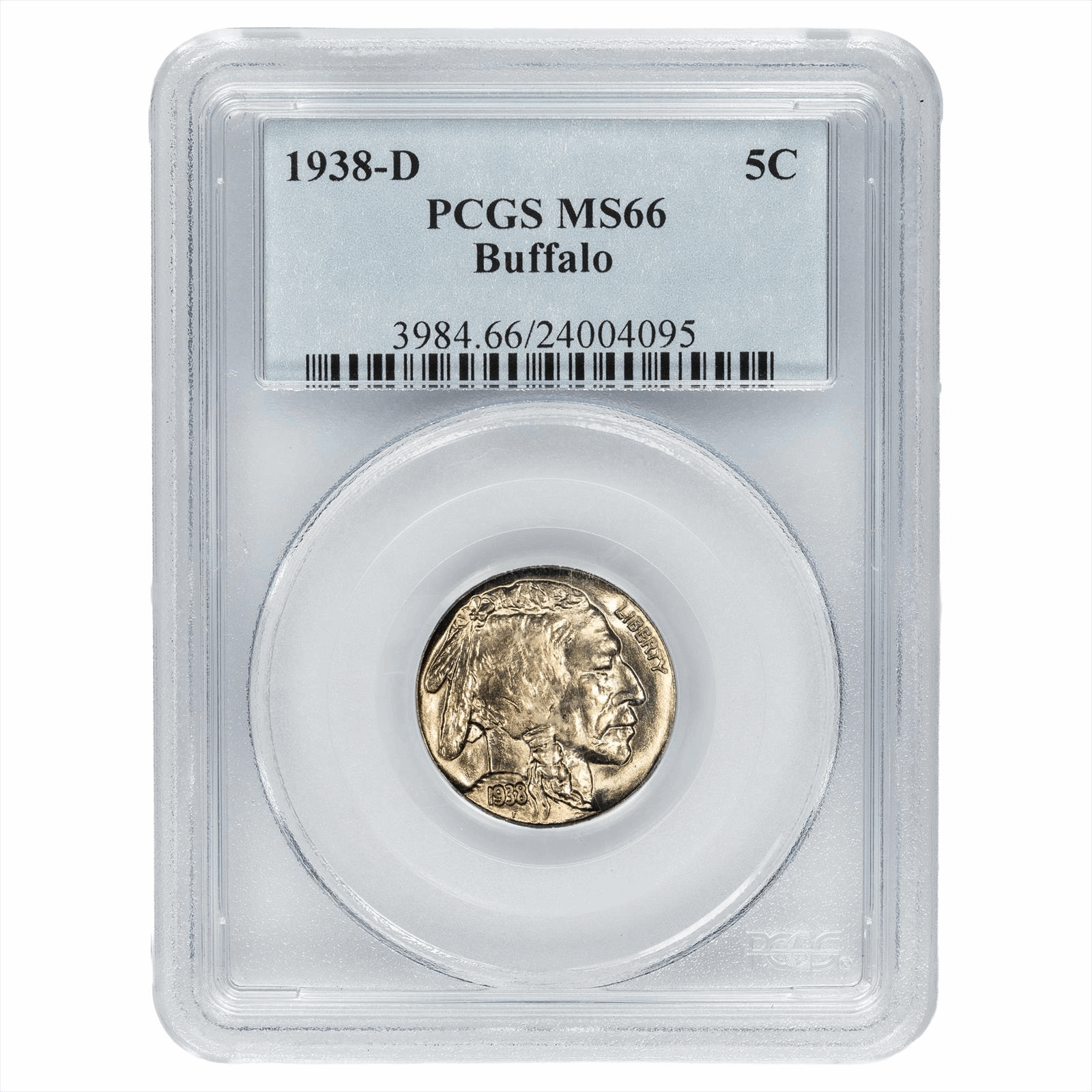 1938-D Buffalo Nickel 5C PCGS MS 66