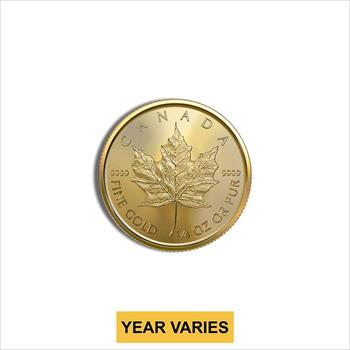 1/4 oz Gold Maple Leaf - Sealed (Year Varies) 