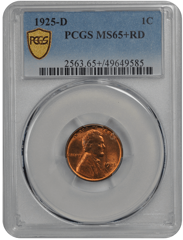 1925-D LINCOLN PCGS RD 65+