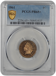 1861 Indian Head PCGS PR 65+