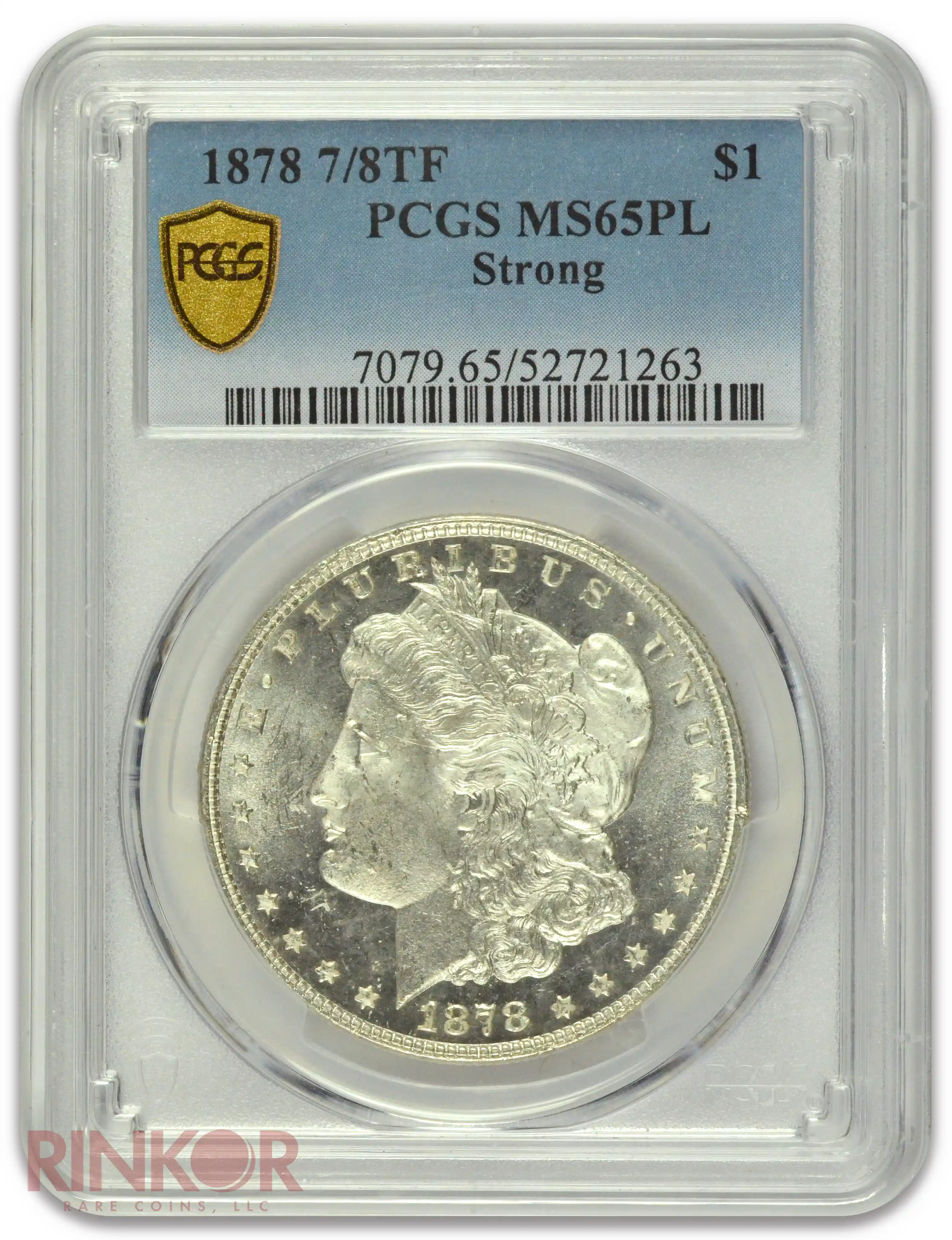 1878 7/8TF Strong $1 Morgan Dollar PCGS MS 65 PL