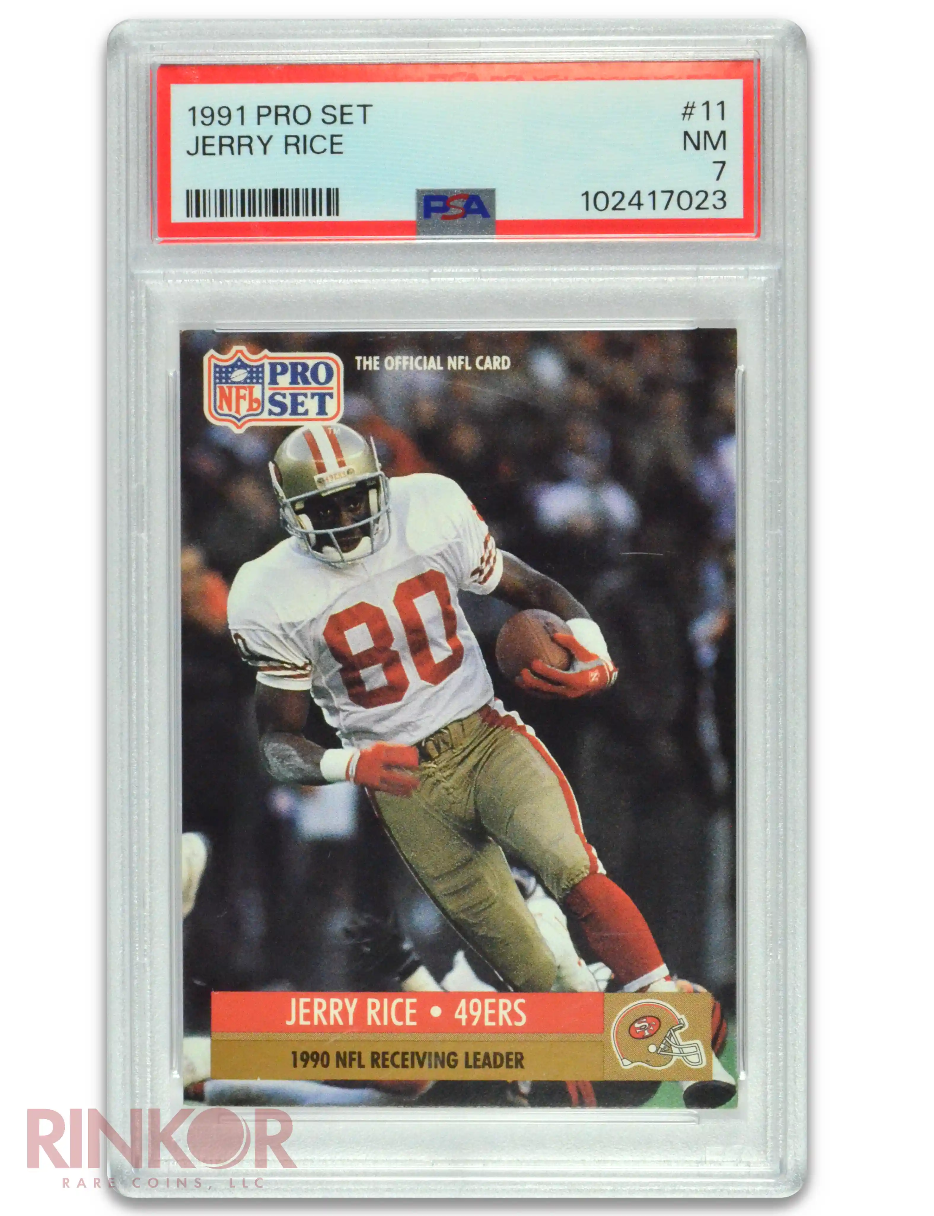 1991 Pro Set Jerry Rice #11 PSA NM 7