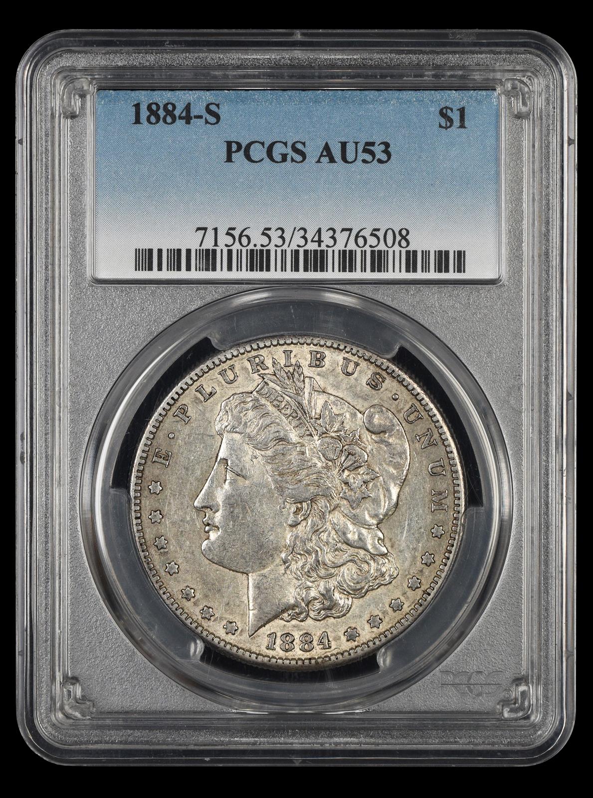 1884 S $1 PCGS  AU53