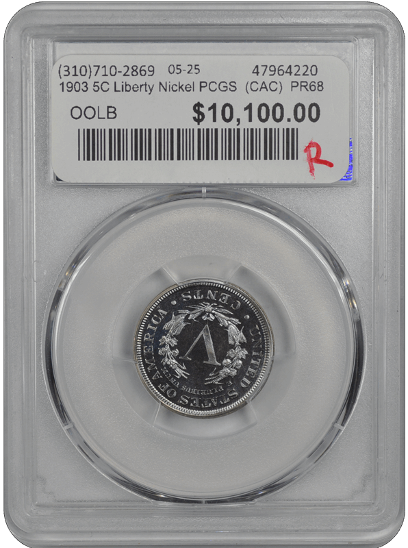 1903 5C Liberty Nickel PCGS  CAC