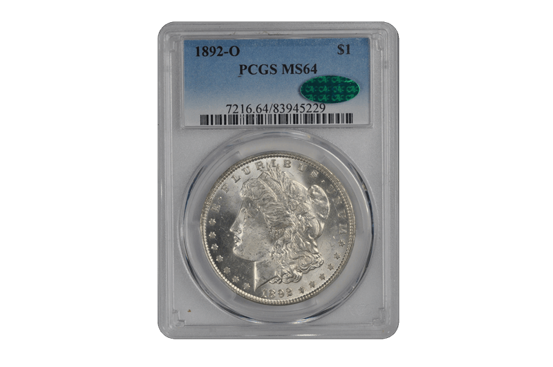 1892-O $1 Morgan Dollar PCGS  (CAC) #3645-4 MS64